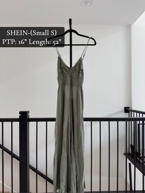 SHEIN Olive Green Crochet romper